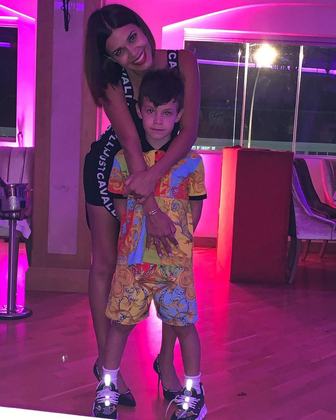 Luana Sandien with her son