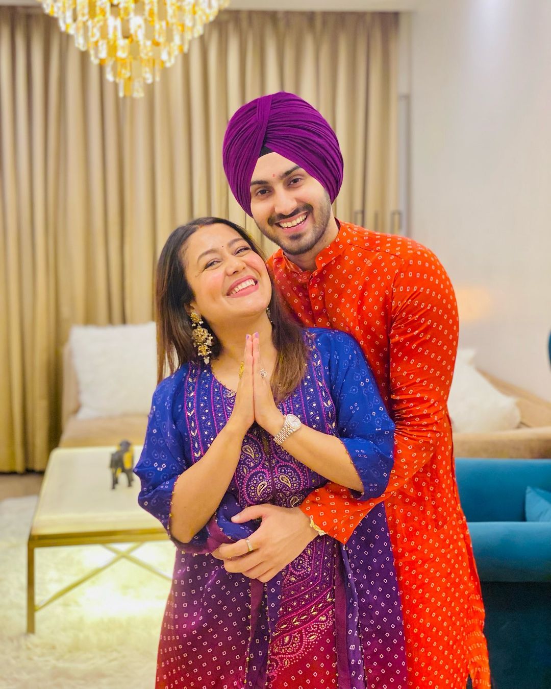 Rohanpreet Singh with wife Neha Kakkar