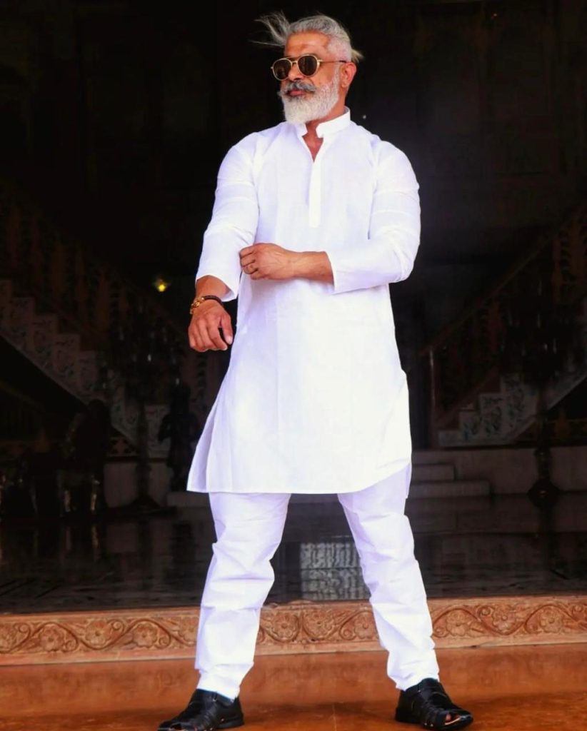 Jagtap in a white attire