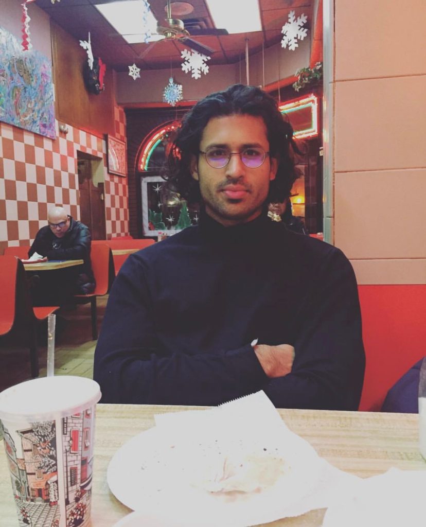 Usmani in a restaurant