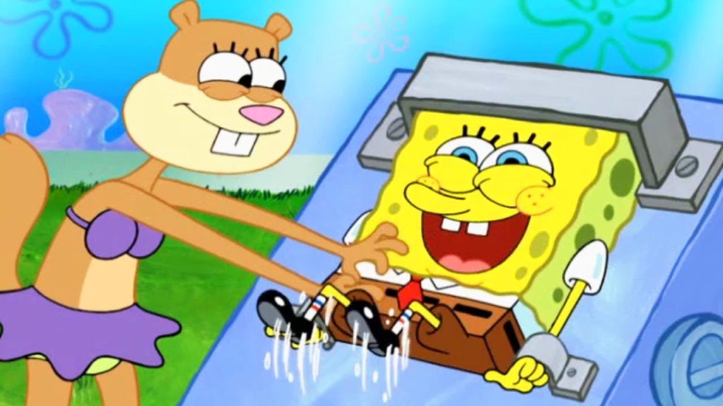 Sandy Cheeks with Spongebob